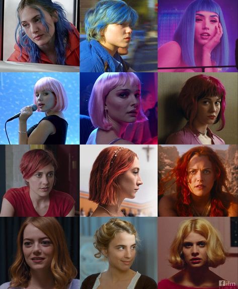 Pink Movie Aesthetic, 2000 Characters, Characters With Pink Hair, Models Without Makeup, Hair Movie, Photos Of Models, Pink Movies, Breath Mints, Eternal Sunshine Of The Spotless Mind