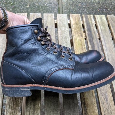 BLACKSMITH 6-INCH BOOT (SIZE 8.5) IN BLACK PRAIRIE LEATHER City Wear, The Blacksmith, Red Wing Shoes, Wing Shoes, Red Wing, Dr. Martens Boots, Blacksmithing, Try On, Hiking Boots