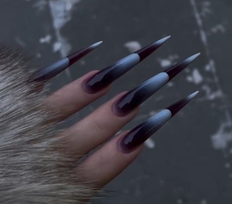 Sharp Nails, Nice Nails, Glow Nails, Brown Ombre, Winter Nails, Fun Nails, Nail Inspo, Black And Brown, Nails