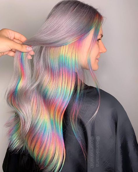 Rainbow Hair Rave Hair, Rainbow Hair Color, Cute Hair Colors, Cool Braids, Hair Coloring, Braided Hairstyles Easy, Creative Hairstyles, Rainbow Hair, Hair Envy