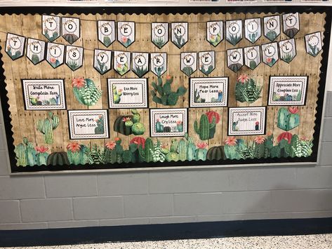 Cactus Bulletin Board for Back to School Bulletin Board Nature Theme, Bulletin Board Succulent, Grass Wall Bulletin Board, Plants Bulletin Board Ideas, Succulent Office Decor, Classroom Cactus Theme, Succulent Bulletin Board Ideas, Agriculture Bulletin Board Ideas, Plant Bulletin Board Ideas