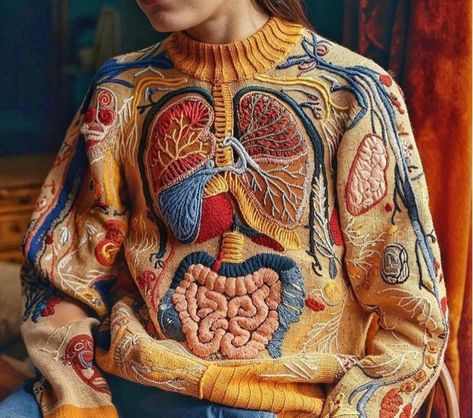 Madame Tussauds, Sport Style, Human Anatomy, Sweater Making, Embroidery Art, Wearable Art, Anatomy, Knit Crochet, Fashion Photography