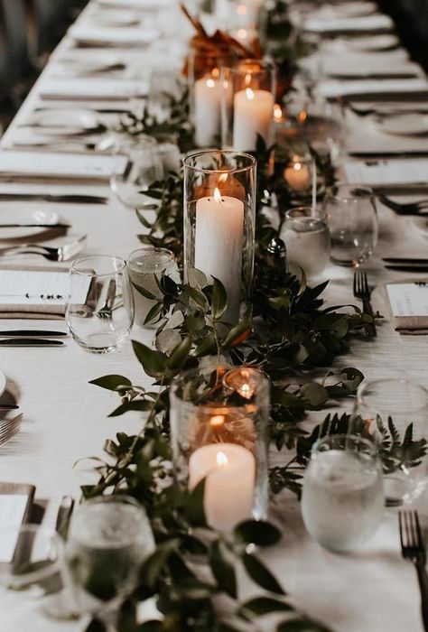 Rustic Wedding Decorations, Wedding Decor Ideas, Modern Wedding Decor, Wedding Table Decorations, Wedding Forward, Long Table, Wedding Table Settings, Wedding Mood Board, Wedding Table Centerpieces