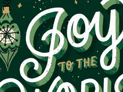 Joy to the World Sneak Peek by Jamie Bartlett on Dribbble Christmas Illustration Design, Christmas Fonts Free, Christmas Graphic Design, Typography Calligraphy, Christmas Typography, Graphic Design Cards, Happy Holiday Cards, Calligraphy Lettering, Christmas Fonts