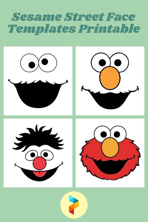 Sesame Street Templates Free, Printable Elmo Face Template, Sesame Street Party Printables Free, Free Elmo Birthday Printables, Elmo Eyes And Nose Printable, Cricut Sesame Street, Sesame Street Templates, Sesame Street Sign Template, Sesame Street Activities Toddlers