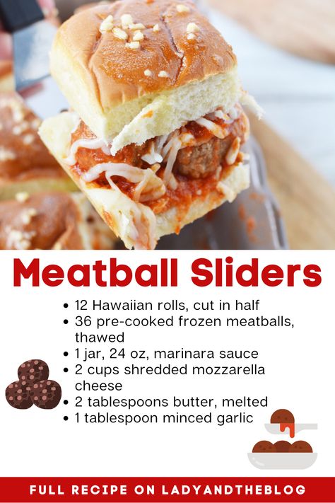 Mozzarella Meatball Sliders Recipe In Under 30 Minutes Spaghetti And Meatball Sliders, Frozen Meatball Sliders, Meatball Sliders Crockpot, Meat Ball Sliders Mini Meatballs, Meatball Sliders Frozen Meatballs, Meatball Sandwich Recipes Crockpot, Meatball Sub Sliders, Mini Meatballs Appetizers, Hawaiian Roll Meatball