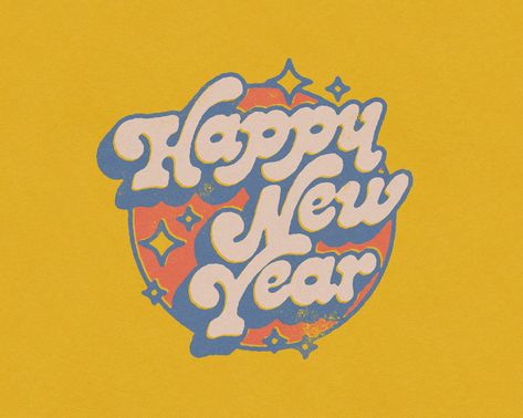 Happy New Year - Colorful Retro Vintage New Year's Eve, New Year's Day Transparent PNG Digital Download #graphicdesigner #coffee #business👍. Paper Overlay, New Year Wallpaper, New Years Poster, Distressed Texture, New Year's Day, Shirt Mockup, Holiday Design, Transparent Png, New Year's