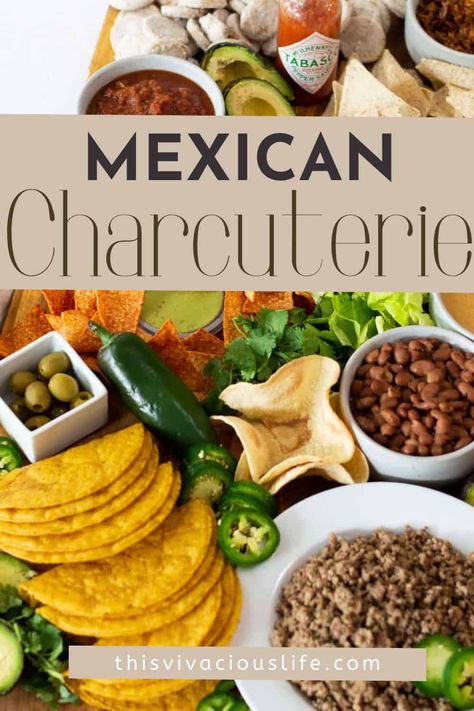 Our Mexican charcuterie board is full of Mexican flavors and a variety of items you will absolutely love. It will be filled with your favorite dishes and finger foods that make the perfect snack board. Mexican Grazing Table Ideas, Charcuterie Board Mexican Theme, Mexican Charcuterie Board Ideas, Charcuterie Board Mexican, Taco Charcuterie Board, Mexican Charcuterie Board, Mexican Charcuterie, Mexican Finger Foods, Taco Board