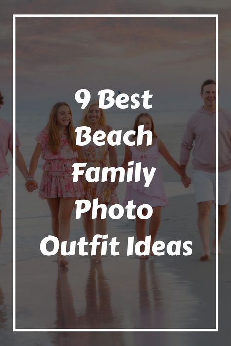 Discover 9 chic outfit ideas for your family beach photoshoot to elevate your precious memories. Find the perfect ensemble to capture unforgettable moments by the ocean. Choose from trendy styles that will make your pictures truly special and stylish. Dress your family in coordinated looks that exude beachy vibes and timeless elegance. Create picture-perfect memories that you'll cherish forever with these fashionable outfit suggestions for your seaside photo session. Beach Wedding Family Outfits, Beach Photoshoot Ideas Family Of 5, Best Colors To Wear For Beach Pictures, Family Portrait Outfits Beach, Beach Outfit Family Pictures, What To Wear Beach Family Photos, Beach Picture Outfits Family, Hawaii Family Photos, Extended Family Beach Photos