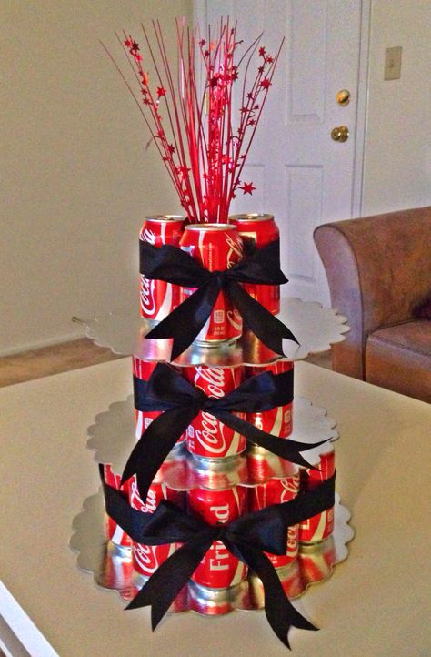 Soda Can Cakes, Coca Cola Gifts, Coke Gifts, Coke Cake, Soda Cake, Coca Cola Cake, Birthday Bunny, Childrens Party Decorations, Party Decorations Kids