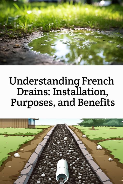 French Drain Landscaping, French Drain Ideas, Foundation Drainage, French Drain Installation, French Drain System, French Drains, Backyard Drainage, Wet Basement, French Drain