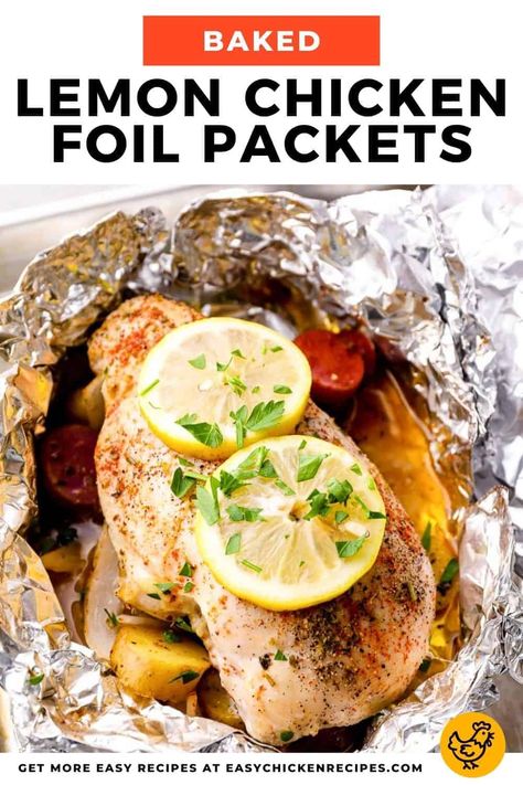 Foil Wrapped Chicken, Foil Packet Recipes, Chicken In Foil, Foil Baked Chicken, Chicken Foil Packs, Chicken Packets, Baked Chicken Cutlets, Chicken Foil Packets, Chicken With Potatoes