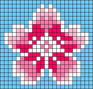 Cherry Blossom Perler Bead Pattern, Cherry Blossom Alpha Pattern, Japanese Perler Bead Patterns, Hama Bead Flowers, Sakura Perler Beads, Pixel Cherry Blossom, Perler Bead Flower Patterns, Flower Perler Bead Patterns, Pixel Art Fleur