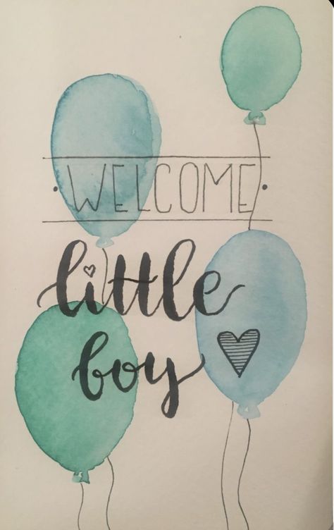 Baby Boy Congratulations, Baby Boy Cards Handmade, Welcome Baby Boy, Welcome Baby Cards, Baby Cards Handmade, Baby Boy Cards, Boy Cards, Congratulations Baby, Happy Paintings