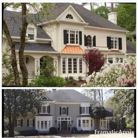 House With Copper Roof, Front Portico, Victorian Homes Exterior, Transformation Pictures, Shingle Style Homes, Copper Roof, Side Porch, Oct 11, Happy Tuesday