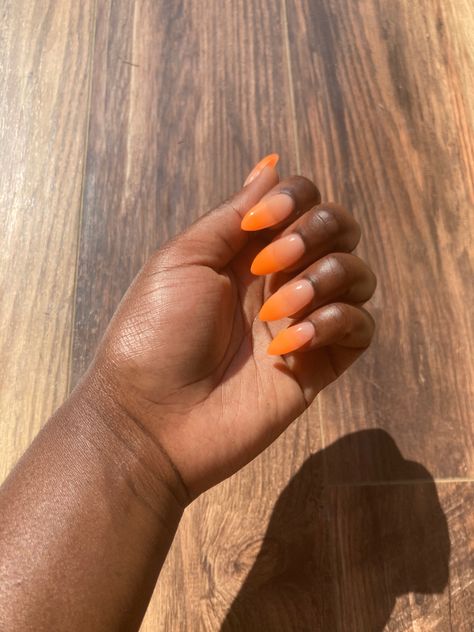 Orange Powder, Ombré Nails, Thanksgiving Nails, Dip Powder Nails, Dipped Nails, Dip Powder, Nail Inspiration, Powder Nails, Ombre Nails