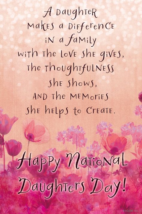 "National Daughters Day 9/22" | Seasons eCard | Blue Mountain eCards Daughter Day Quotes From Mom, National Daughters Day Quotes, Daughter's Day Wishes, Happy Mothers Day Daughter, Daughters Day Quotes, Happy Birthday Quotes For Daughter, Happy Daughters Day, Daughter's Day, National Daughters Day