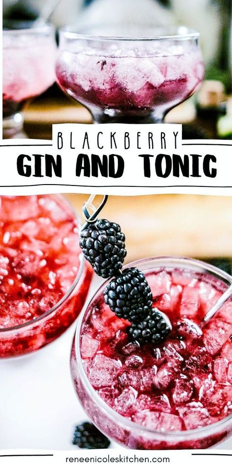 Beat the heat this summer with a Blackberry Gin & Tonic, the ultimate refreshing summer cocktail. This muddled cocktail combines the sweetness of blackberries with the crispness of gin and tonic, making it one of the best summer cocktails. Perfect for any brunch, party, or just a relaxing day, it’s a must-try for those who love gin cocktail recipes and fruity drinks. Find out how to mix this easy summer cocktail now! Fruity Drinks With Gin, Blackberry Gin And Tonic, Fancy Gin And Tonic, Gin And Tonic Recipe Cocktails, Blackberry Cocktail Recipes, Muddled Cocktail, Gin Cocktails Easy, Camp Cocktails, Gin Cocktails Summer