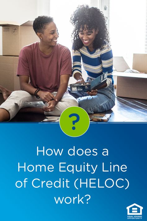 How does a home equity line of credit (HELOC) work? Good Credit Score, Closing Costs, Flood Insurance, Take Money, Paid Off, Line Of Credit, Simple Math, Home Equity, Credit Union