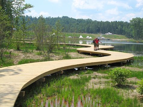 Wooden Path, Sutro Baths, Walkway Design, Photoshop Rendering, Wooden Walkways, Natural Pond, Path Design, Walking Paths, Visitor Center