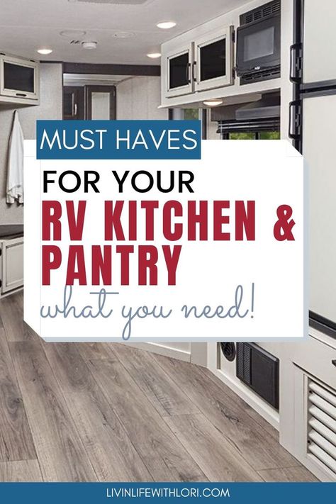 Pantry Must Haves, Rv Trip Planner, Kitchen And Pantry, Rv Camping Tips, Camper Hacks, Travel Trailer Camping, Rv Campgrounds, Rv Kitchen, Rv Tips