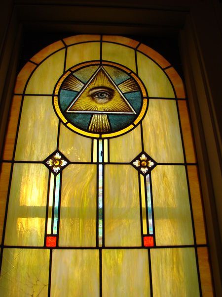 Eye of Providence from a church in Wisconsin The Eye Of Providence, The All Seeing Eye, Glass Porch, Celtic Knot Tattoo, Mystic Symbols, The Eye Of Horus, Eye Of Providence, Dark Spirit, You Doodle