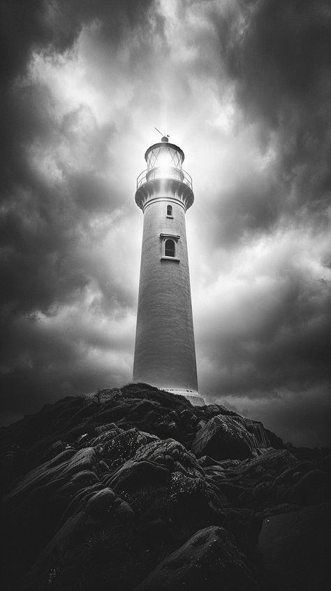 Lighthouse Storm Watch: Solitary lighthouse stands guard on a rocky shore, under brooding skies, a beacon in the darkness. #lighthouse #stormy #monochrome #rocky #beacon #aiart #aiphoto #stockcake ⬇️ Download and 📝 Prompt 👉 https://stockcake.com/i/lighthouse-storm-watch_713306_592019 Bone Island, Beach Sculpture, Lighthouse Storm, Sculpture Inspiration, Watch Image, Rocky Shore, Beacon Of Light, In The Darkness, The Darkness