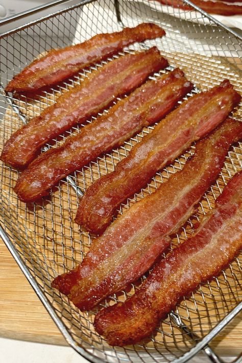 How To Fry Bacon In Air Fryer, Bacon In Ninja Air Fryer, Cooking Bacon In Air Fryer Oven, Can You Cook Bacon In Air Fryer, Bacon In Toaster Oven Air Fryer, Air Dry Bacon, How To Cook Bacon In The Air Fryer, Bacon Air Fryer Time, How Long To Cook Bacon In Air Fryer