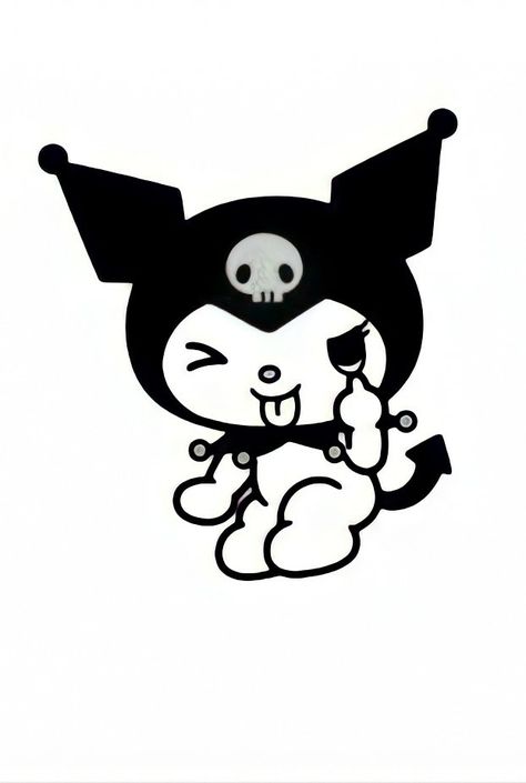 Kuromi Tattoo Aesthetic, Kuromi Tattoo, Tat Ideas, Tatting, Snoopy, Tattoos, Fictional Characters, Quick Saves, Art