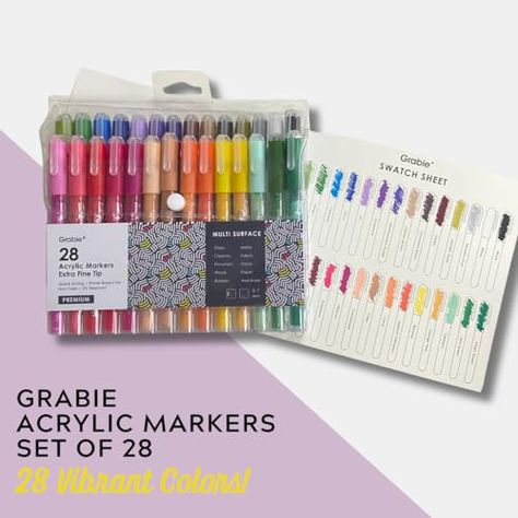 Demonstrating and Swatching Grabie Acrylic Markers Grabie Acrylic Markers, Art Learning, Acrylic Markers, Learning Skills, Art Supply, Learn Art, Birthday List, Skills To Learn, Drawing Tips