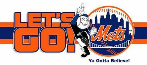 Ya Gotta Believe! - Let's Go Mets! #LGM Ny Mets Baseball, Lets Go Mets, Polo Grounds, Shea Stadium, Mets Baseball, City Flags, Dodger Blue, Ny Mets, Ny Giants