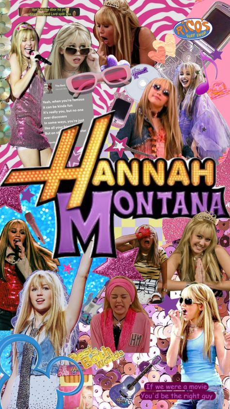 2000s Aesthetic Music, 2000s Posters, Hannah Montana The Movie, 2000 Aesthetic, Old Disney Channel, Movie Collage, Disney Channel Shows, Kids Memories, Aesthetic Music