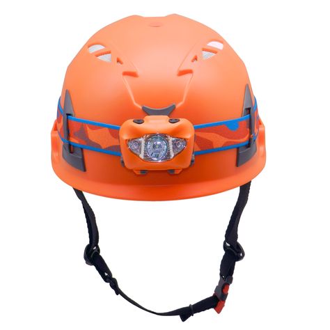 EN397 approval orange construction safety helmet with headlight for working,our website is:www.helmetsupplier.com Climbing Helmet, Salmon Run, Construction Safety, Safety Helmet, Caving, Rock Climbing, Headlamp, Bicycle Helmet, Football Helmets