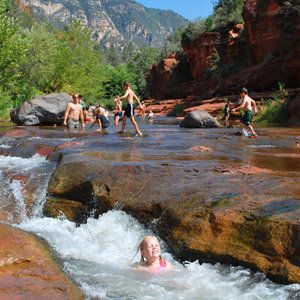 Multisport, family-friendly adventure in Northern Arizona. Grand Canyon Vacation, Sedona Travel, Natural Water Slide, Slide Rock State Park, Slide Rock, Trip To Grand Canyon, Sedona Az, Arizona Travel, Sedona Arizona