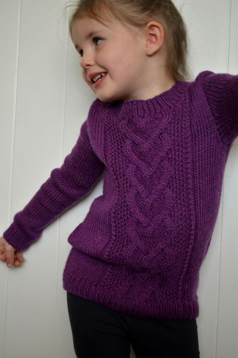 Ravelry: Wild at Heart Sweater by Camilyn Crane Heart Sweater Pattern, Cable Knit Sweater Pattern Free, Kids Sweater Pattern, Easy Knit Hat, Cable Knit Sweater Pattern, Knitting Patterns Free Sweater, Jumper Knitting Pattern, Baby Sweater Knitting Pattern, Pull Bebe