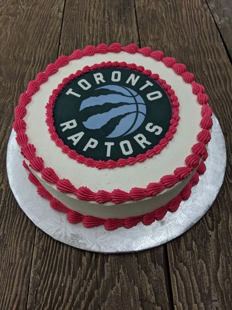 Toronto Raptors Cake, Raptors Cake, Nba Party, Basketball Birthday Cake, Basketball Cake, Party Pics, Delicious Cake, Food Drinks Dessert, Real Ingredients