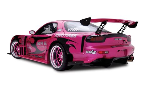 pink rx-7 Drift Wallpaper, Wide Body Kits, Rx 8, Rx 7, Mazda Rx7, Pink Car, Japan Cars, Tuner Cars, Cars Organization