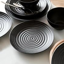 Small Plates Restaurant, New Apartment Essentials, Outdoor Dishes, Plate And Bowl Set, Restaurant Plates, Melamine Dishes, Black Dishwasher, Dishware Sets, Melamine Dinnerware Sets