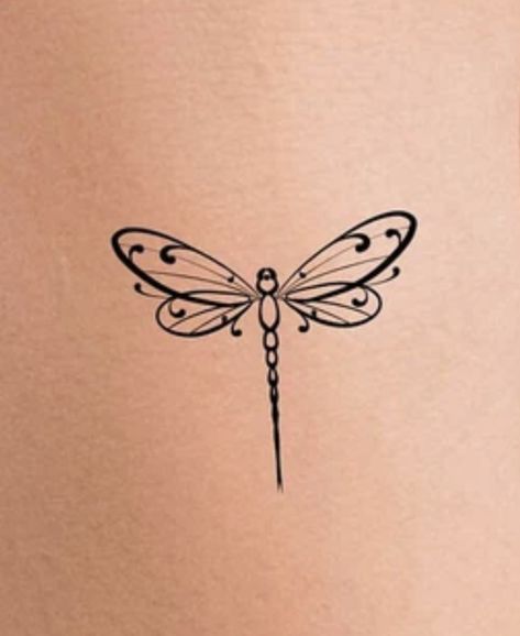 Swirly Dragonfly Tattoo, Dragonfly Music Note Tattoo, Dragonfly Sister Tattoo, Dragonfly Sun Tattoo, Simple Dragonfly Tattoo Design, Dragonfly Infinity Tattoo, Dragonfly Meaning Spiritual Tattoo Ideas, Dragon Fly Tattoo For Women Simple, Dragonfly Tattoo Designs For Women