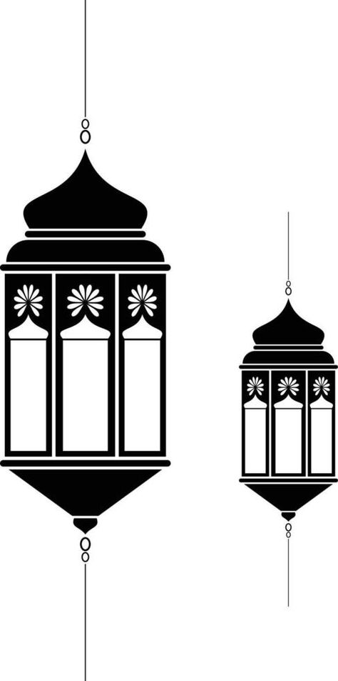 Ramadan Lantern Design, Ramadan Lantern, Ramadan Crafts, For Ramadan, Lantern Design, Diwali, Ramadan, Vector Art, Black Color