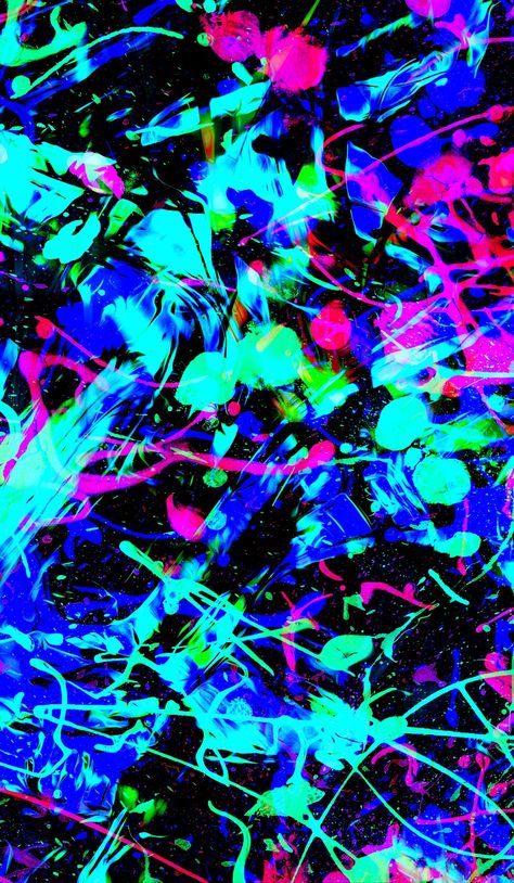 Neon Wallpaper Glow, Paint Splatter Aesthetic, Neon Phone Wallpapers, Puma Wallpaper, Splatter Wallpaper, Neon Spray Paint, Amoled Wallpapers, Psychadelic Art, Neon Painting