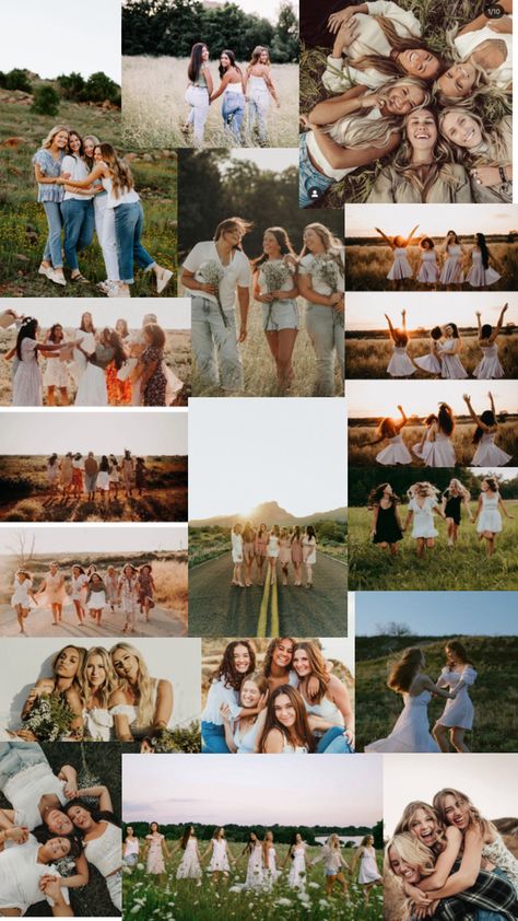 Bridesmaid Photoshoot, Tri Sigma, Group Poses, Best Friend Photoshoot, Spring Photos, Outdoor Photoshoot, Photoshoot Inspo, Friend Photoshoot, Dance Poses