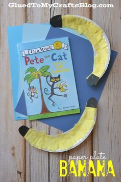 banana craft for preschool - Google Search Banana Craft, Banana Crafts, Preschool Food, Vegetable Crafts, Fruit Crafts, Nutrition Activities, Pete The Cat, Paper Plate Crafts, Plate Crafts