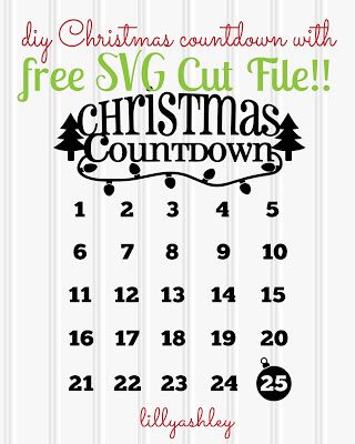 Christmas Countdown Svg, Christmas Countdown Diy, Christmas Symbols, Cricut Christmas Ideas, Cricut Svg Files Free, Christmas Cricut, Free Svg Files For Cricut, Christmas Countdown Calendar, Christmas Vinyl