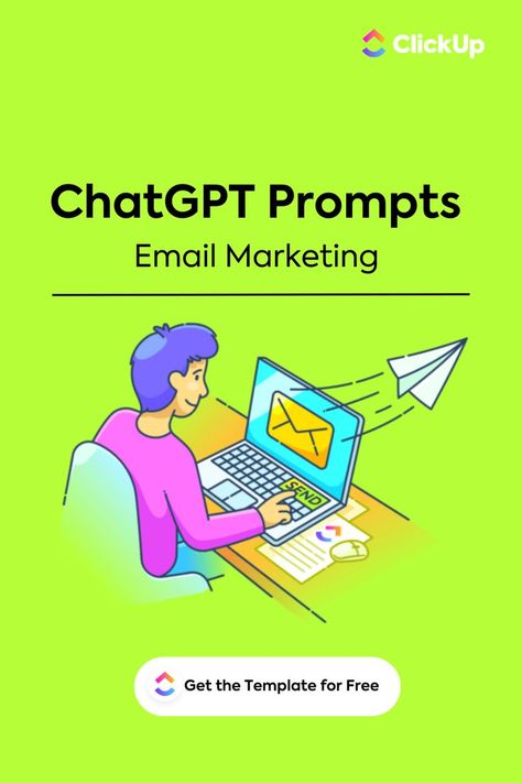 ChatGPT Prompts for Email Marketing Template by ClickUp Email Marketing Template, Bulk Email, Realestate Marketing, Email Marketing Campaign, Marketing Template, Customer Engagement, Return To Work, Email Design, Email Templates