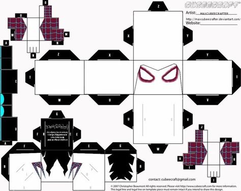 Paper Crafts Spiderman, Spiderman Papercraft, Paper Figure Template, 3d Spiderman, Spiderman Girl, Hello Kitty Crafts, Paper Toys Template, Mickey Mouse Art, Paper Doll Template