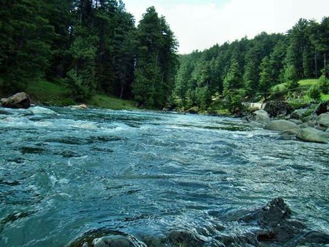 Liddar river, pehelgam Space Planets, Pakistan, India