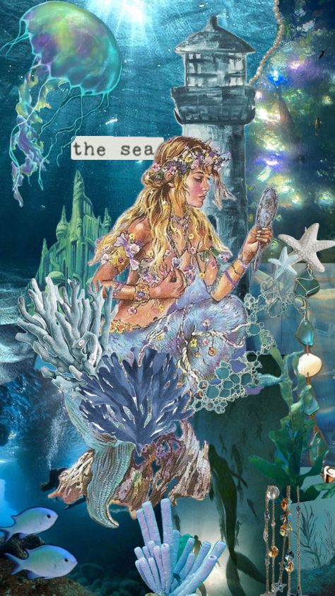 #Mermaidcore #ocean #mermaid Old Mermaid Illustrations, Old Mermaid, Mermaid Collage, Mermaid Illustrations, Halloween Mermaid, Mermaid Wallpaper, Ocean Mermaid, Mermaid Images, Mermaid Illustration