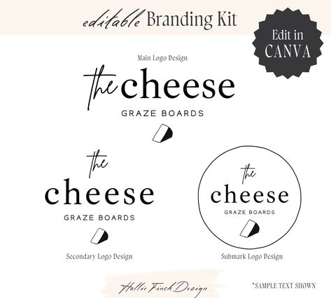 Charcuterie Board Logo Template, Edit Yourself Canva Logo, Charcuterie Board, Catering Logo, Cheese Logo, Watermark Logo, Handdrawn Logo Charcuterie Board Logo, Initial Logo Ideas, Charcuterie Logo, Cheese Logo, Charcuterie Business, Catering Logo, Canva Logo, Watermark Logo, Logo Watermark