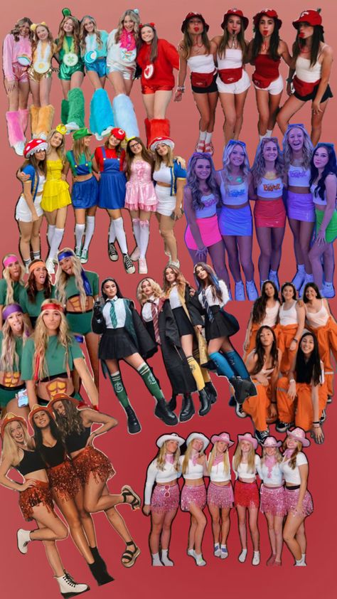 Preppy Halloween Costume 4 People, Halloween Costumes With 4 People, Halloween Costumes 90s Movie Characters, Halloween Costume Ideas 5 People, Group Costume Ideas 4 People, Rasputia Norbit Costume, Halloween Ideas Group Of 4, Cute Halloween Costumes For 6 People, Friend Group Of 5 Halloween Costumes